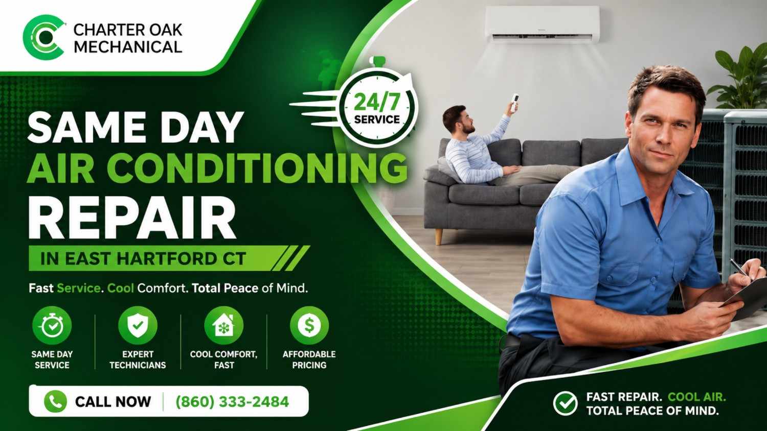 10 Benefits of Choosing Same Day Air Conditioning Repair in East Hartford CT